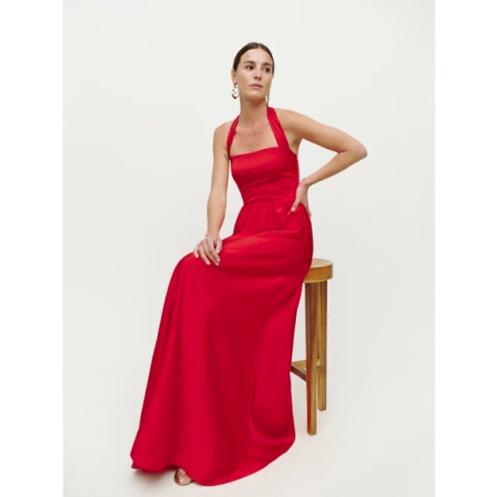 💕REFORMATION💕 Edessa Dress ~ Cherry Red 12 NWT